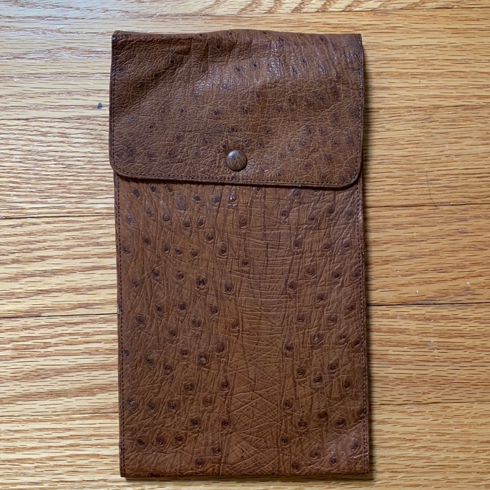 vintage ostrich men’s neck tie holder